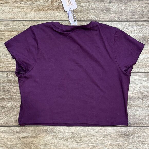 Savage X Fenty Baby Pocket Tee Purple Crop Top T-Shirt XL - Picture 8 of 10
